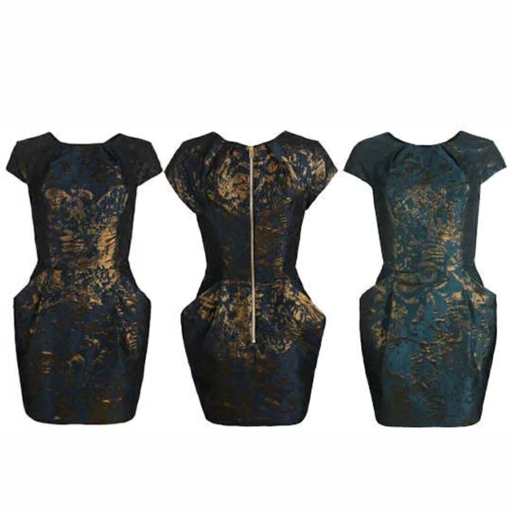 AllSaints Opulence Dress in Midnight Blue